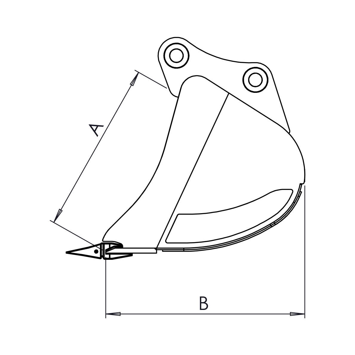 Ribalde Bucket Balde Standard Escavadora – Ribalde
